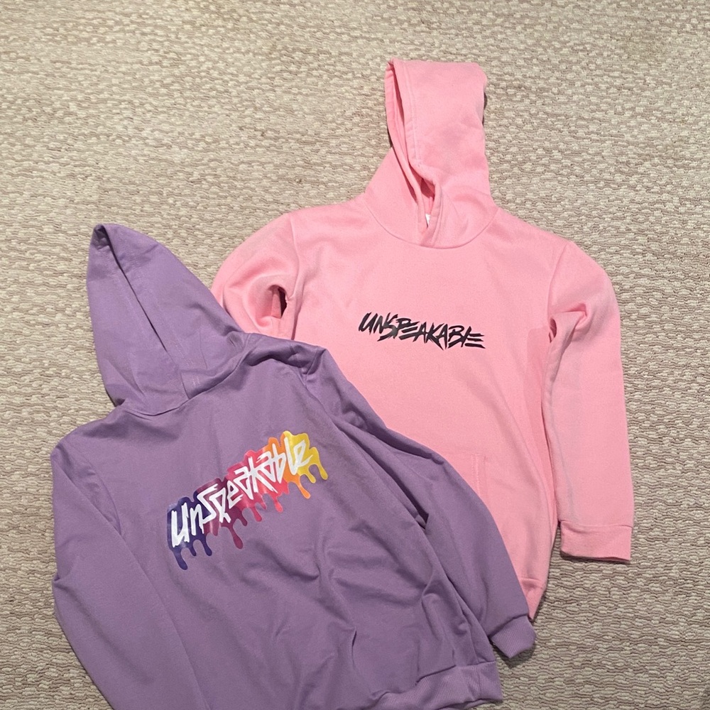 Kids' Pink and Purple Hoodies
